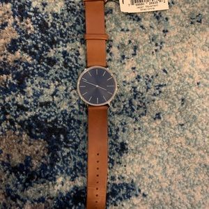 Men’s Skagen leather watch